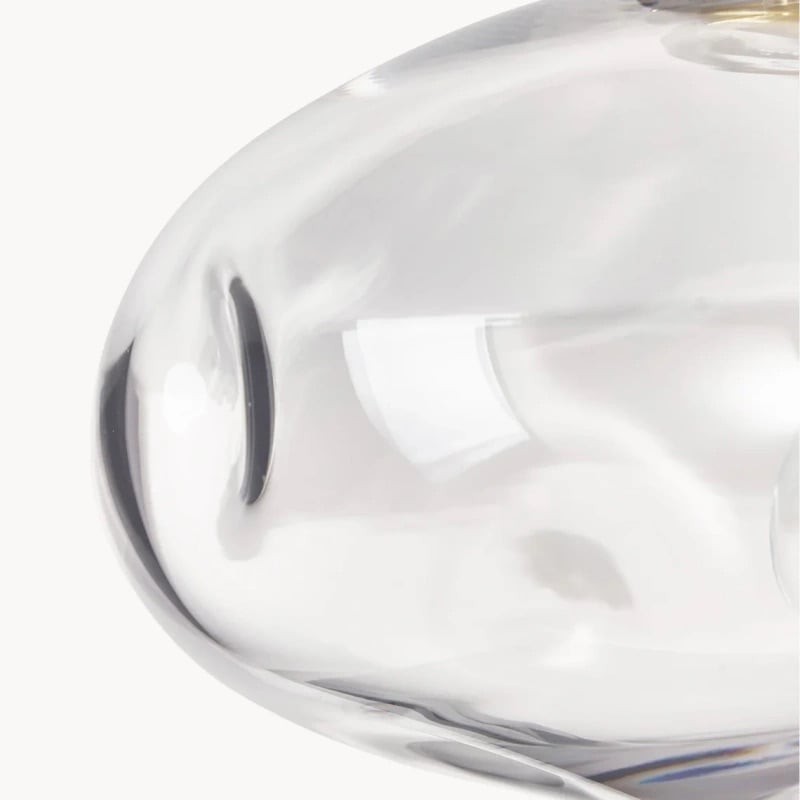 Glissora Reflective Glass Semi-Flush Ceiling Lamp - Sculptural Design, Versatile Finish for Hallways & Dining K1757