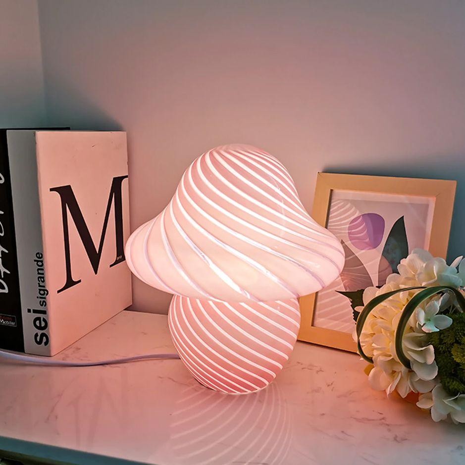 Modern Stained Glass Mushroom Night Light K55