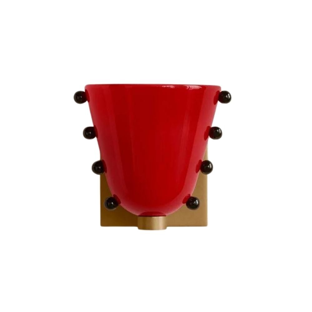 Bellina Colourful Glass Wall Light – Modern Gemma Wall Sconce For Bedroom or Hallway K1130