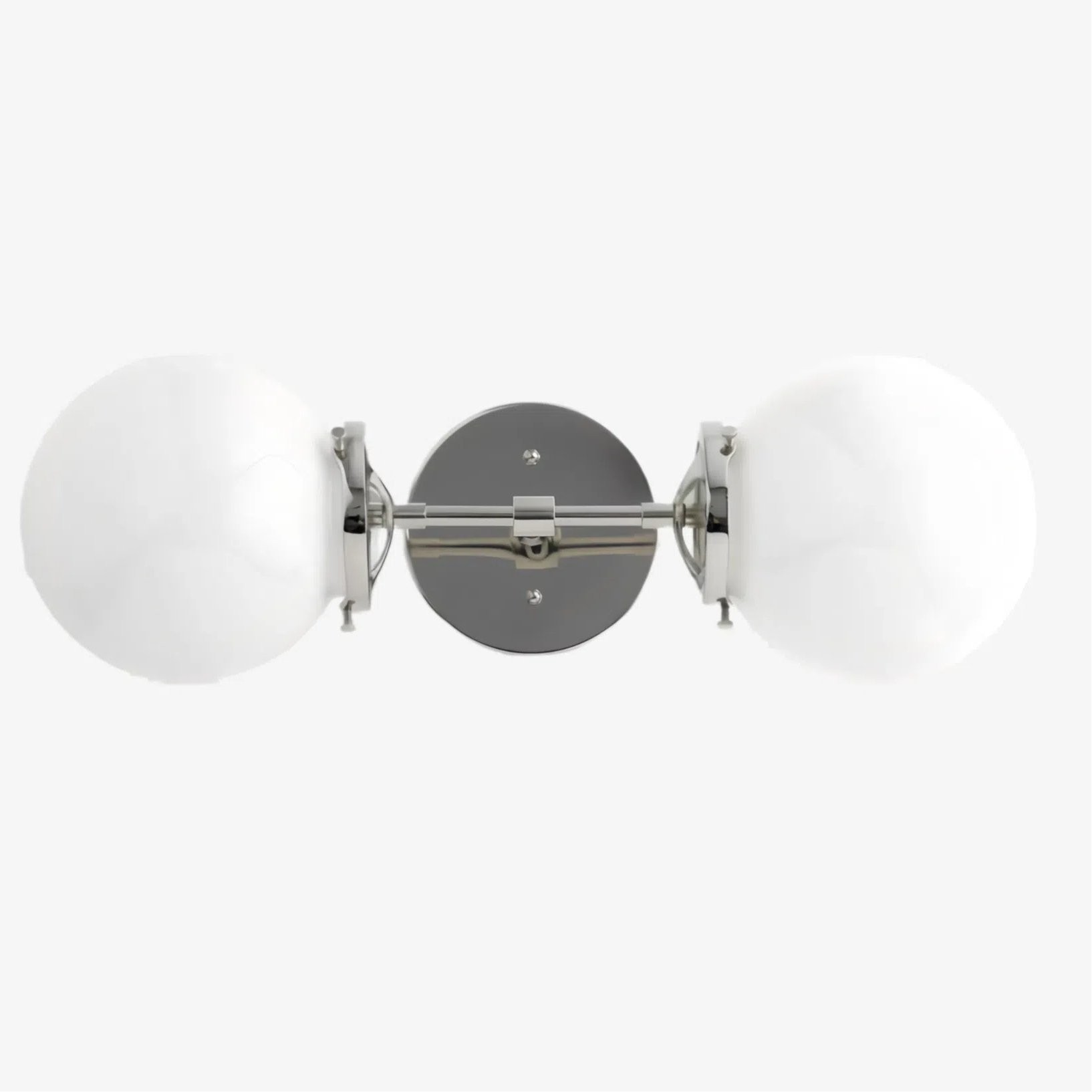 Lumio Globe Art Deco Vanity Light -  Opal Globe Bathroom Sconce K1444