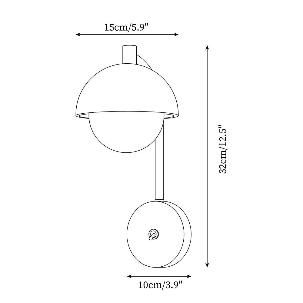 Retro Disc Ball Bedside Wall Lamp K771
