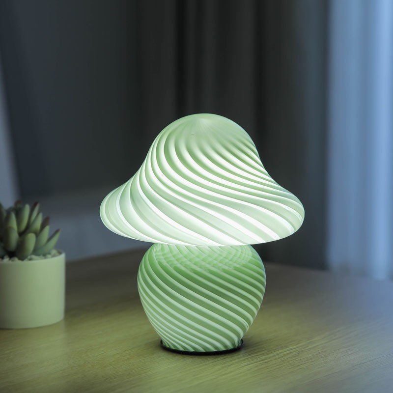 Modern Stained Glass Mushroom Night Light K55