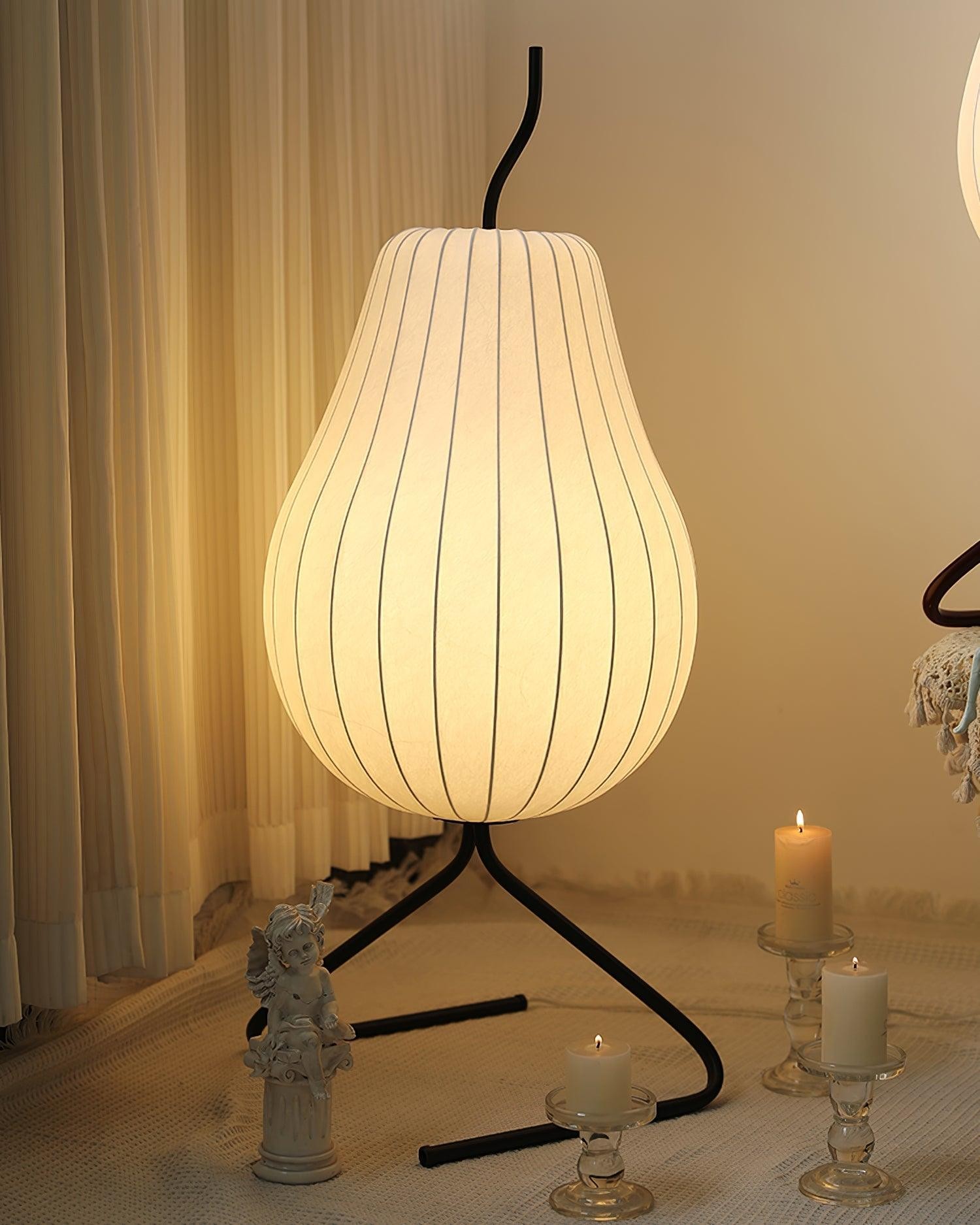Pear-shaped Shite Floor Lamp Suitable For Living Room K581