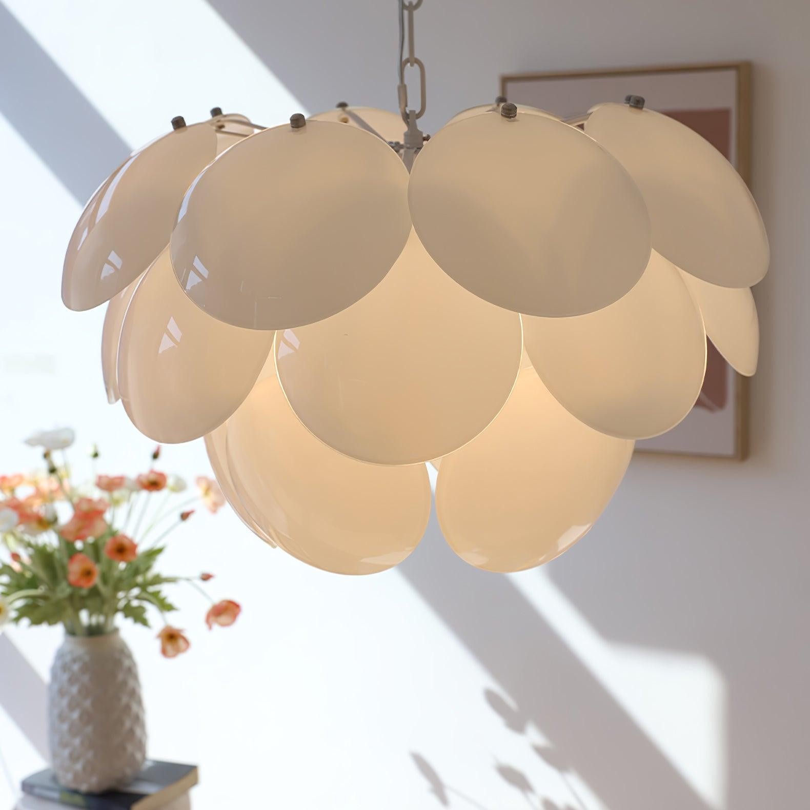Luxury Fashion Luminous Petal Glass Chandelier K473