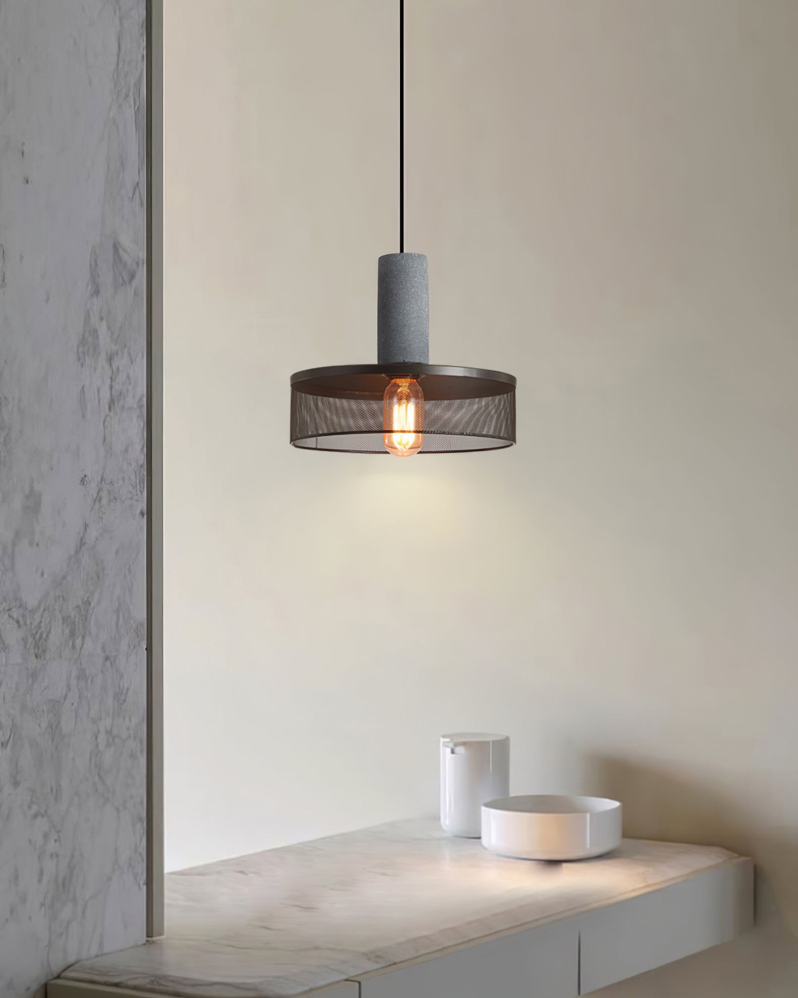 Cement Mesh Pendant Light K308