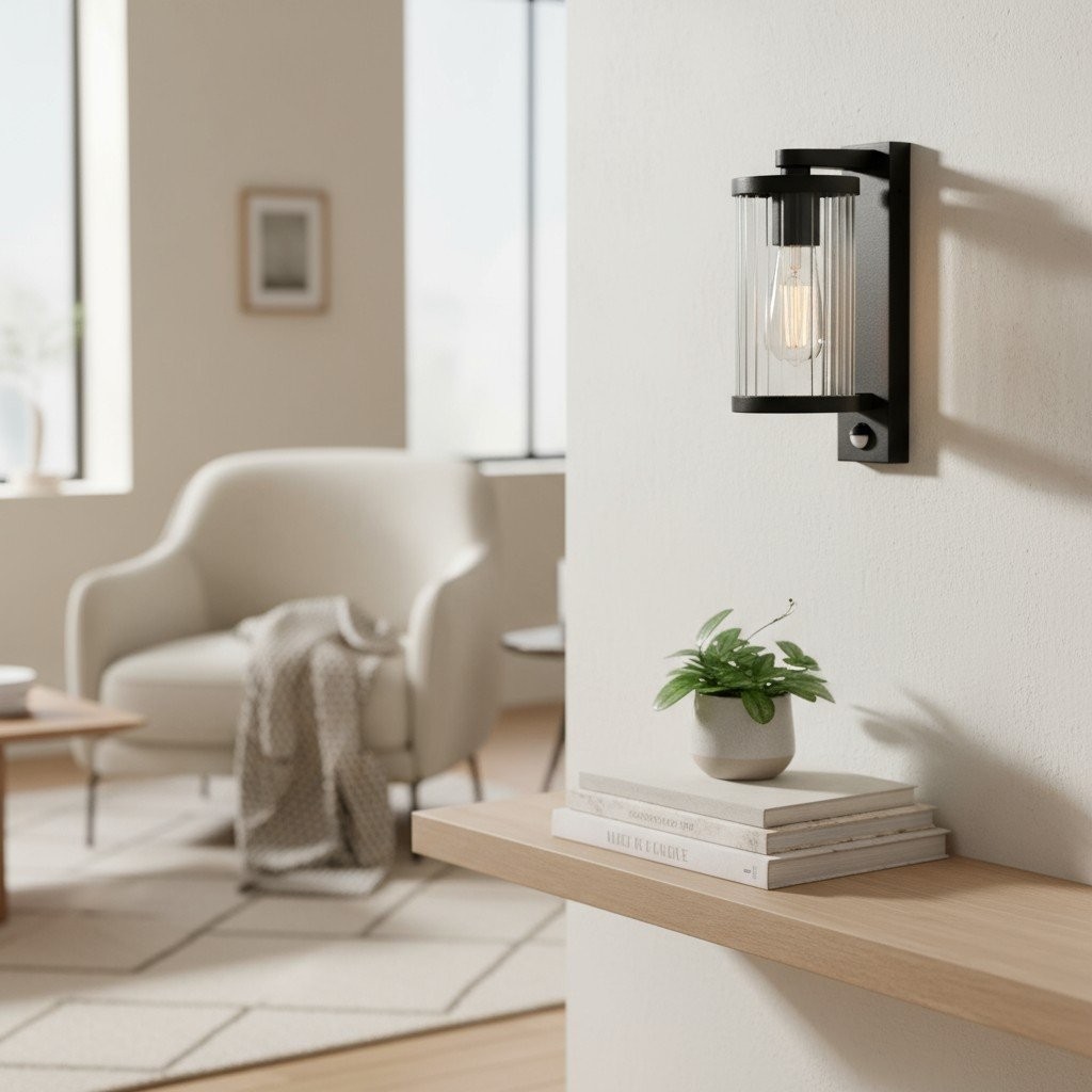 Karbonis Modern Outdoor Wall Sconce - Motion Sensor Security Light K1978