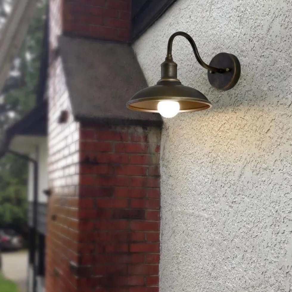 Retro Industrial Bowl Shaped Outdoor Waterproof Wall Light K817