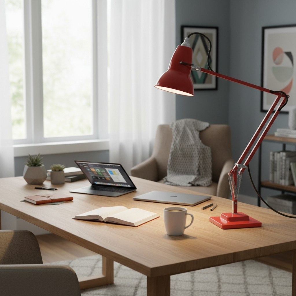 Modryx Articulated Desk Lamp - Industrial Aesthetic for Workstation and Bedroom K2132