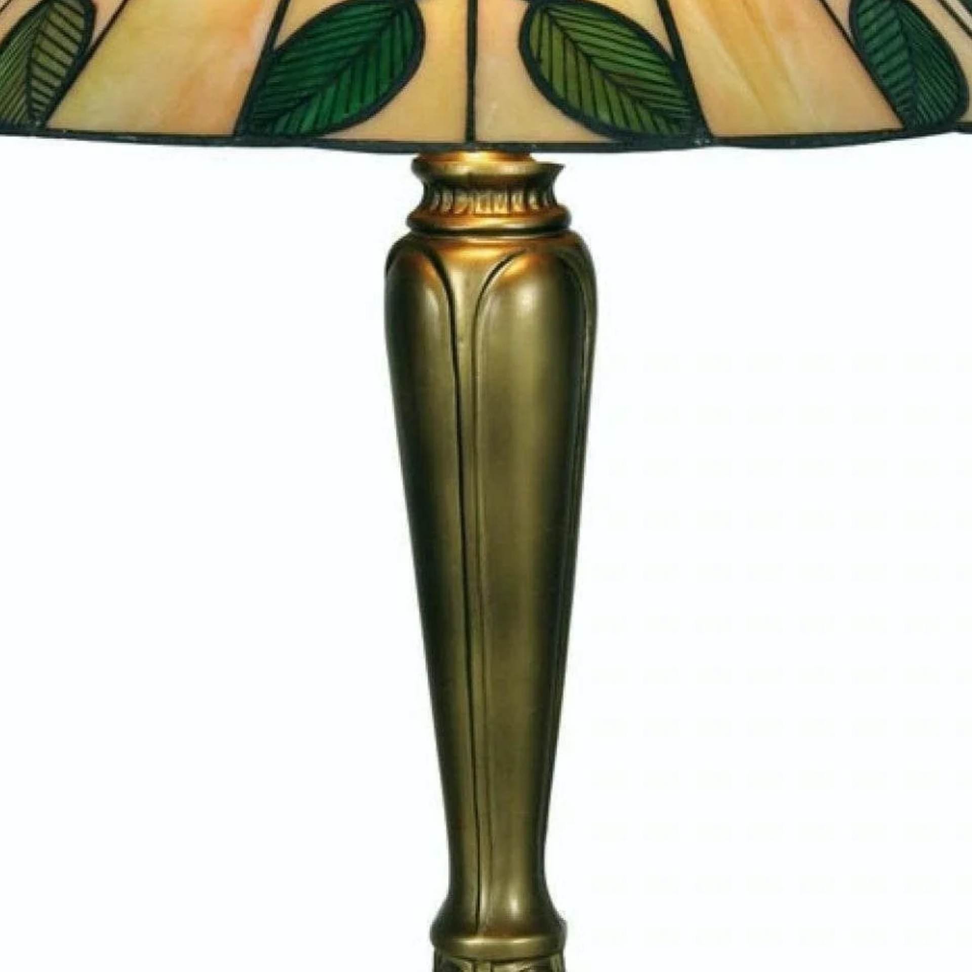 TiffStar Nature Inspired Art Glass Table Lamp - Stained Glass Leaf Pattern for Home Décor K1974