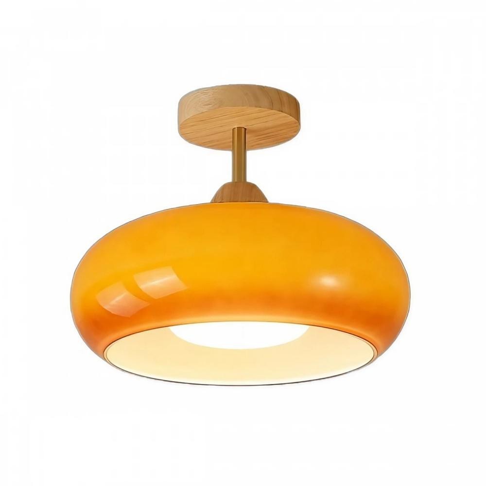 Vintage Bauhaus Style Glass Ceiling Light K56
