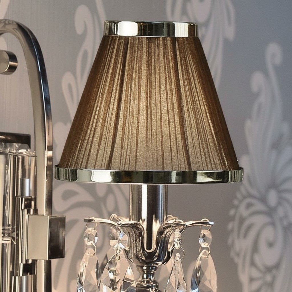 Talonis Luxury Crystal Wall Sconce - Chrome Finish Frame for Bedrooms and Home Décor K1933