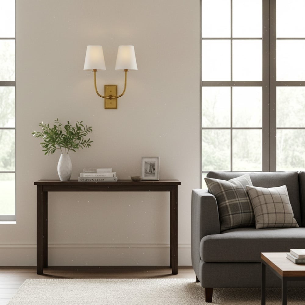 Vista Glow Industrial Metal Wall Lamp - Modern Double Sconce K1600