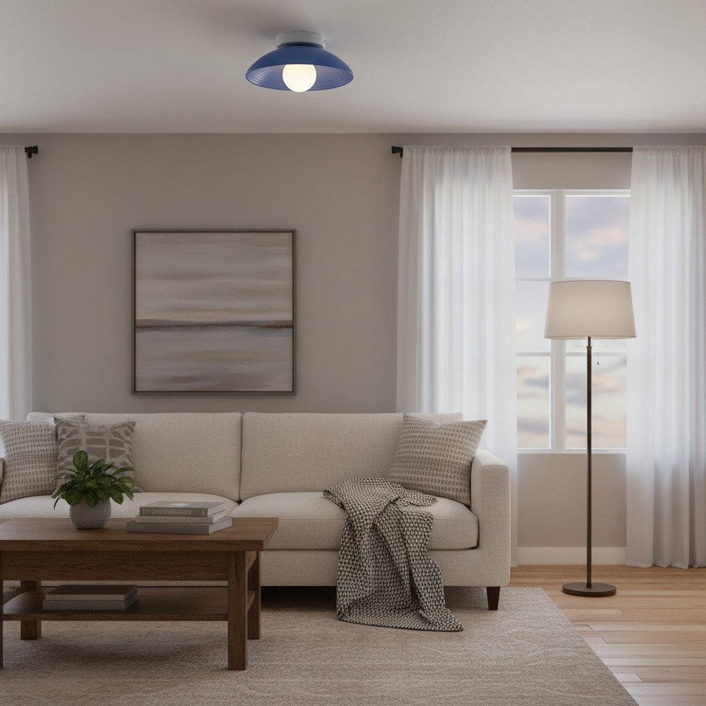 Ovalune Textured Ceiling Lamp - Contemporary Style Lighting for Living Spaces K2104