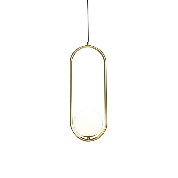 Minimalist Mila Pendant Lamp - Oval Hanging Light for Bedroom Bedside