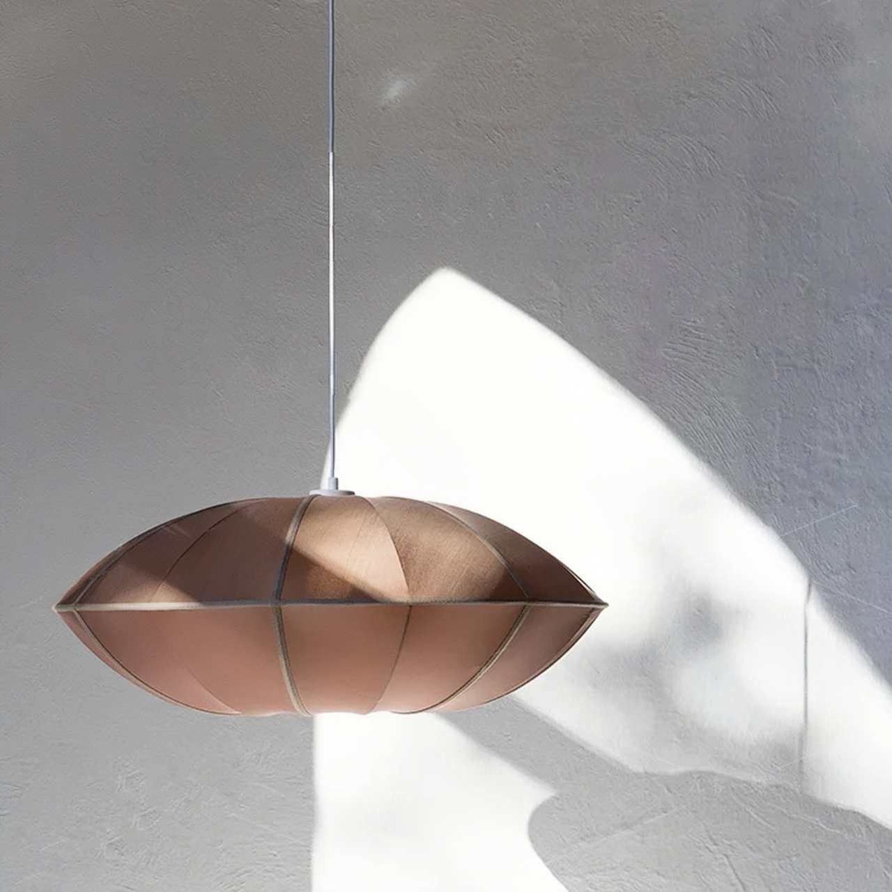 Scandinavian Textile Bubble Pendant Light – Warm Ambient Illumination K127