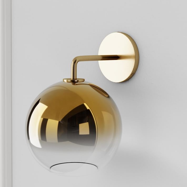 Selvion Artistic Globe Sconce Light - Handcrafted Glass Sculptural Wall Fixture K1158
