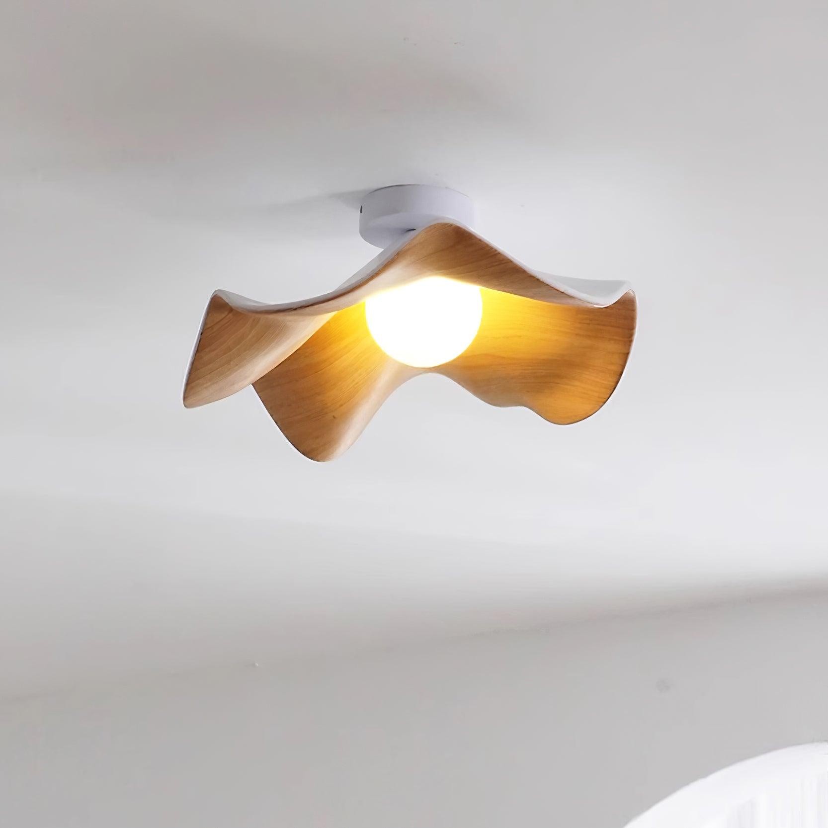 New Modern Simple Walnut Grain Ceiling Light K300