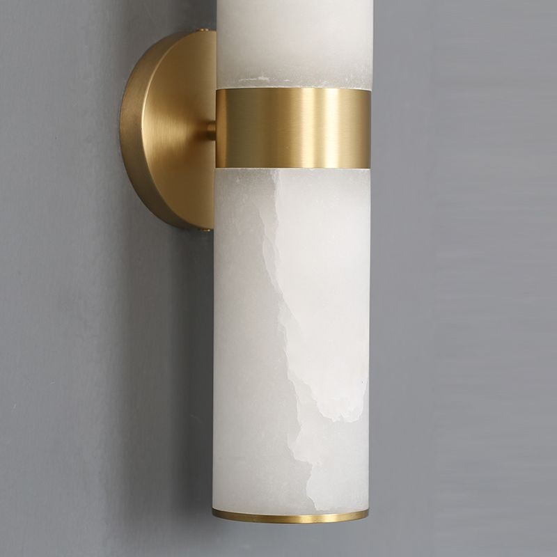 Modern Double Head Metal Brass Stone Vanity Wall Lamp K314