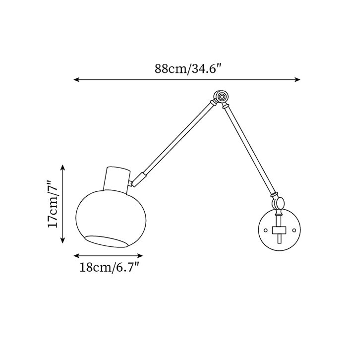 Retro Style Removable Wall Lamp K746