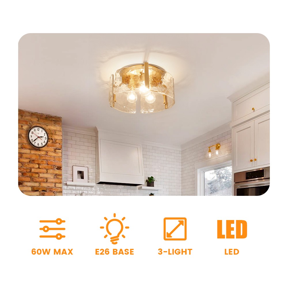 Nordic Light Luxury Flush Mount Ceiling Lamp for Living Room K840