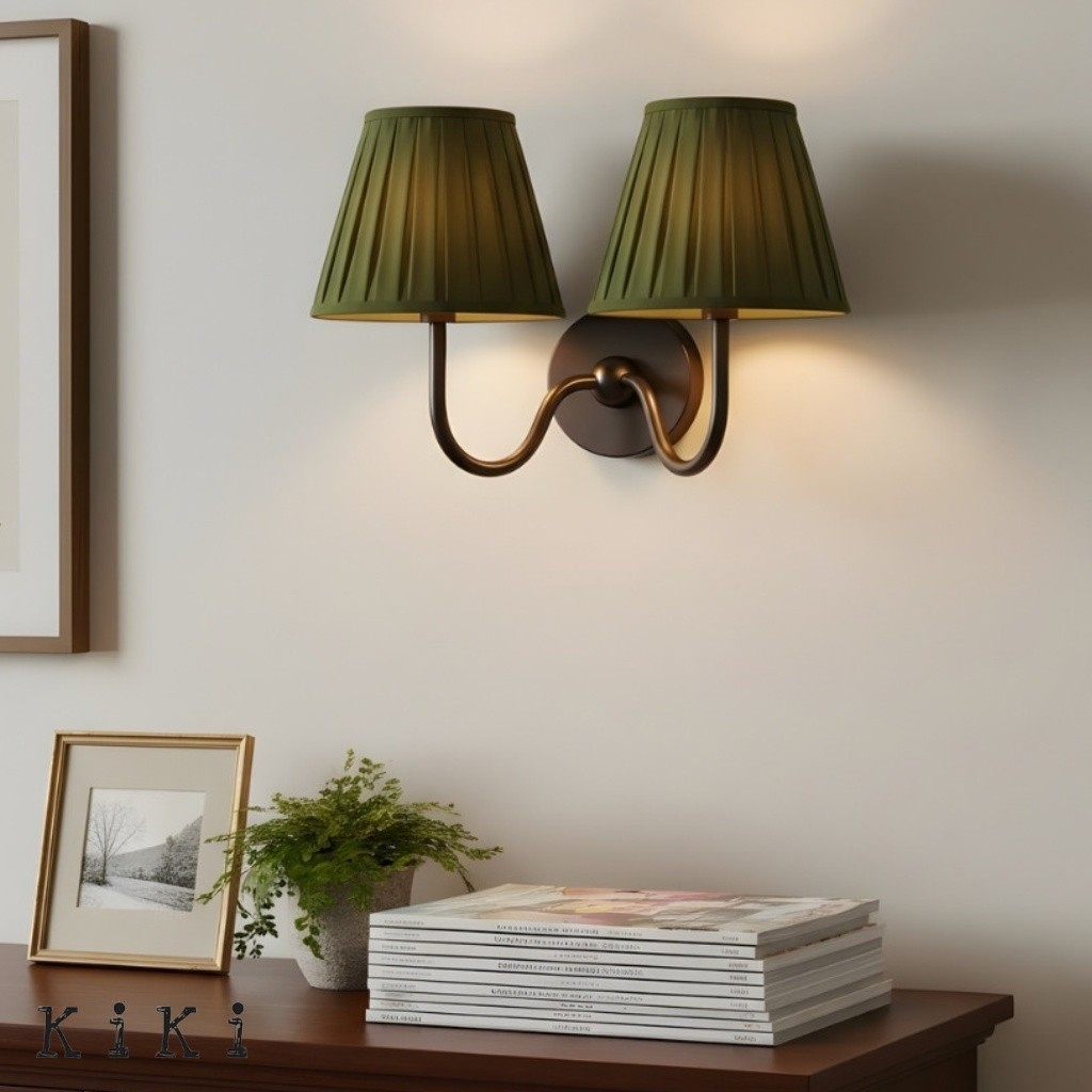 Luvora Pleated Fabric Shade Wall Sconce – Modern Classic Indoor Lighting K1306