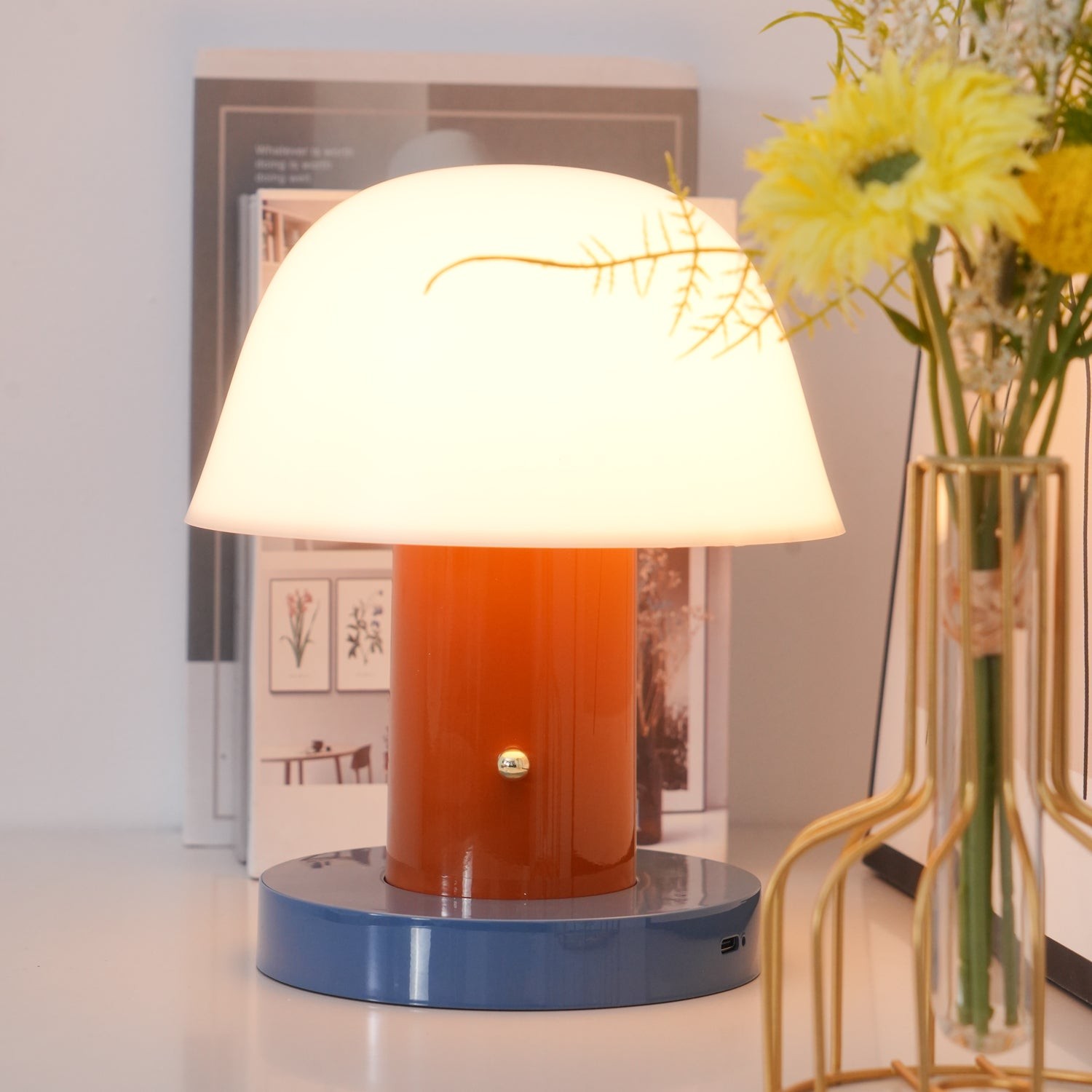 Minimalist Mushroom Cordless Table Lamp K533