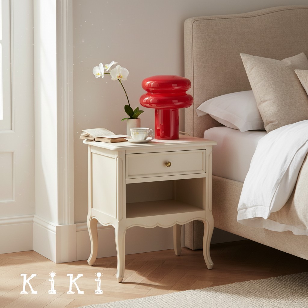 Orra Mushroom Glass Table Lamp - Minimalist Opal Shade Table Light for Home Décor K1428
