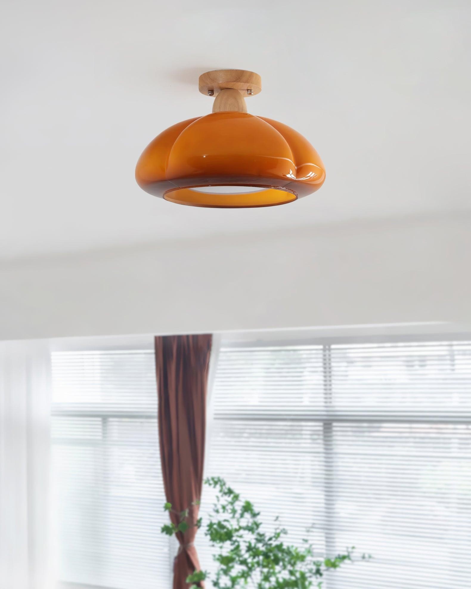 Pumpkin Glass Ceiling Light For Kitchen K320