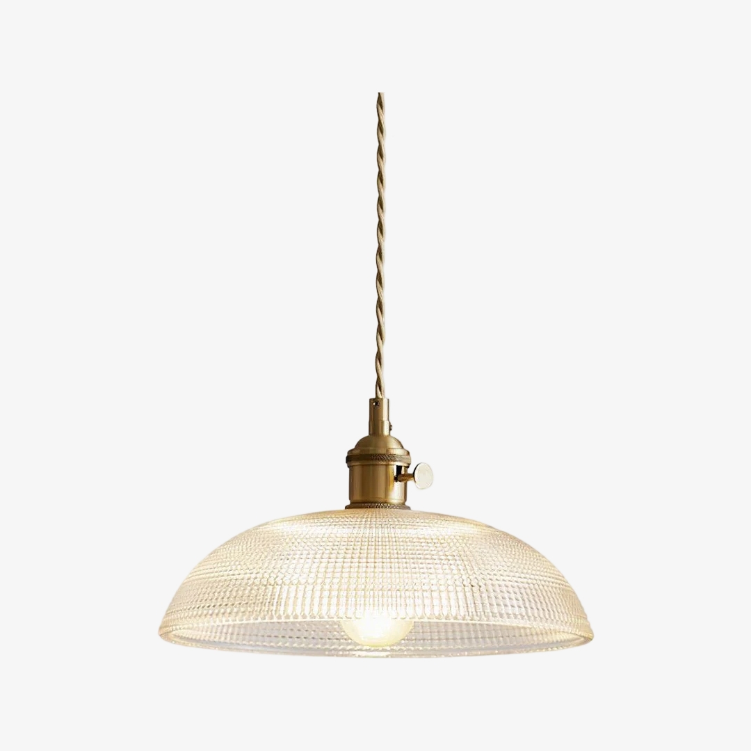 Velaris Ribbed Spiral Pendant Light - Modern Dome Pendant Lamp for Living Room K2288