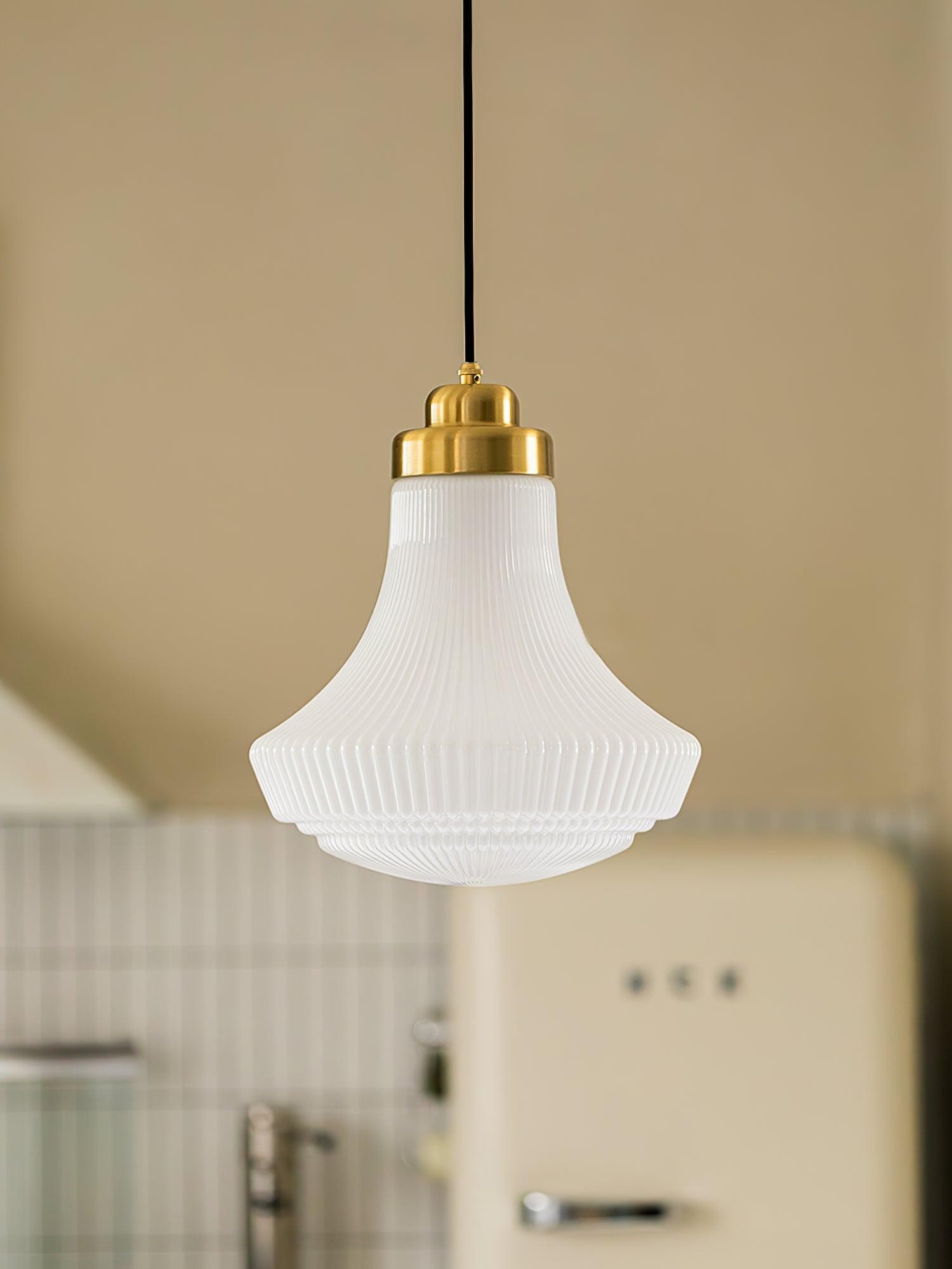 Classical Brass Alabaster Glass Pendant Lamp K659