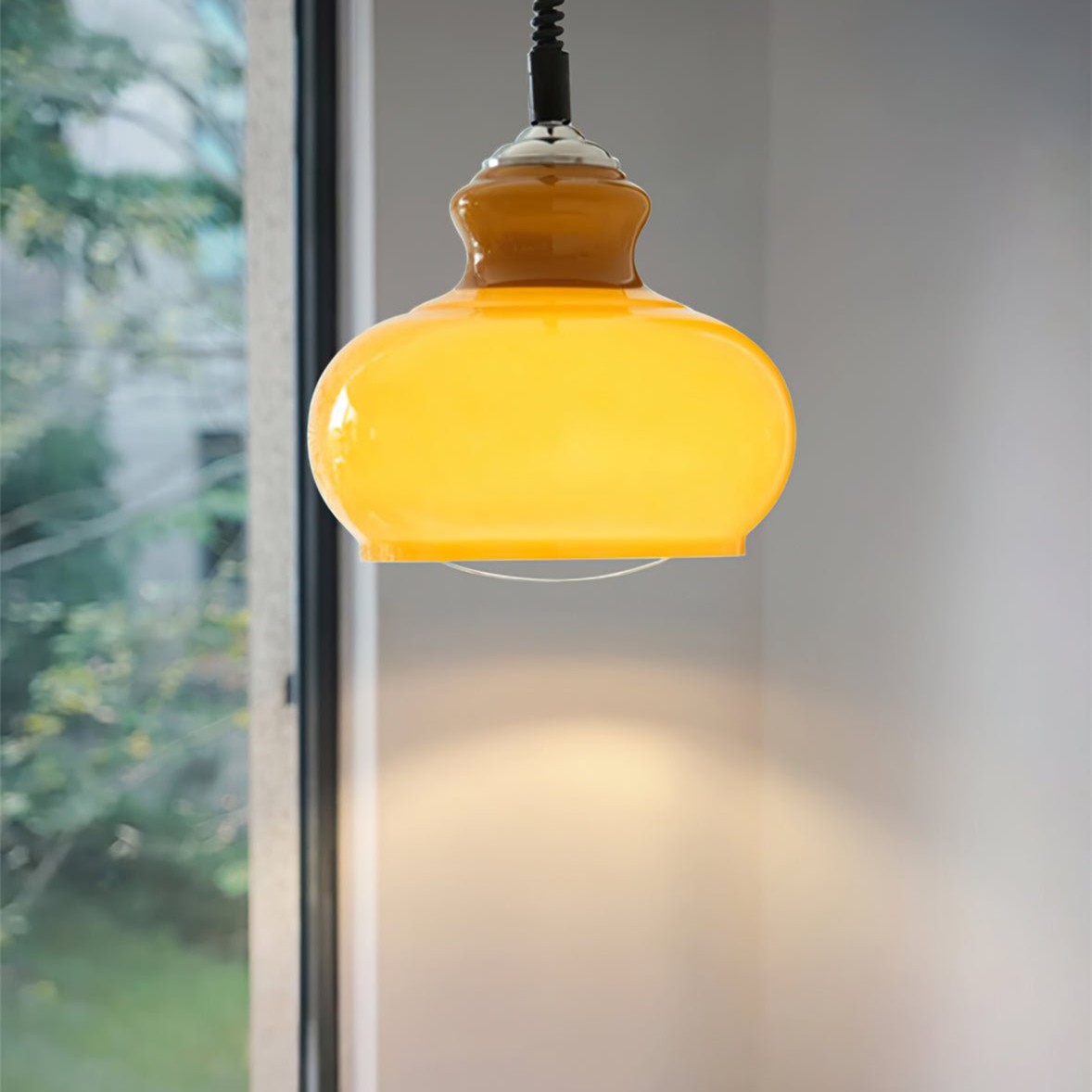 Retro Retractable Bauhaus Glass Pendant Light K198