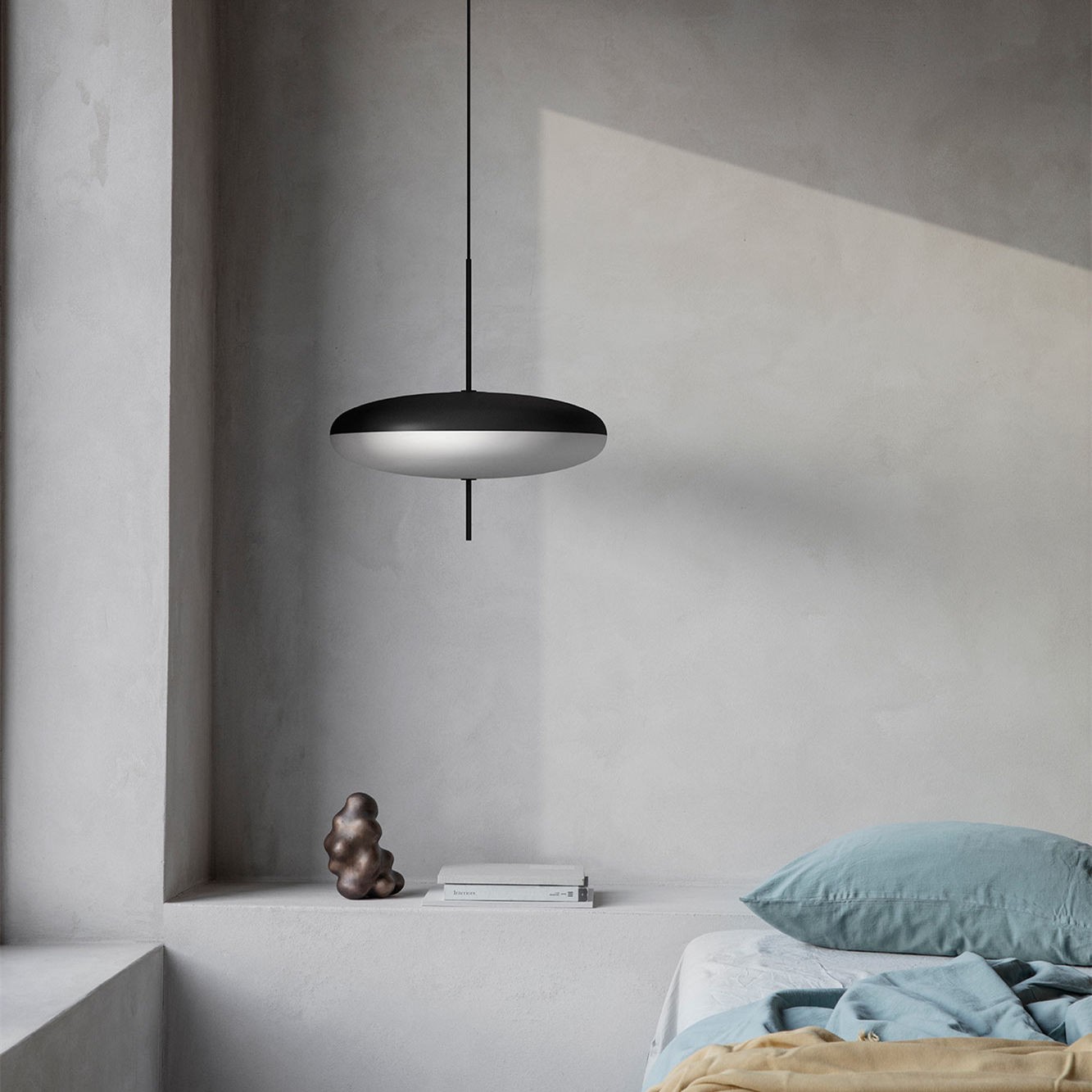 Minimalist Model 2065 Pendant Lamp - Oval Acrylic Lighting for Dining Room and Living Spaces