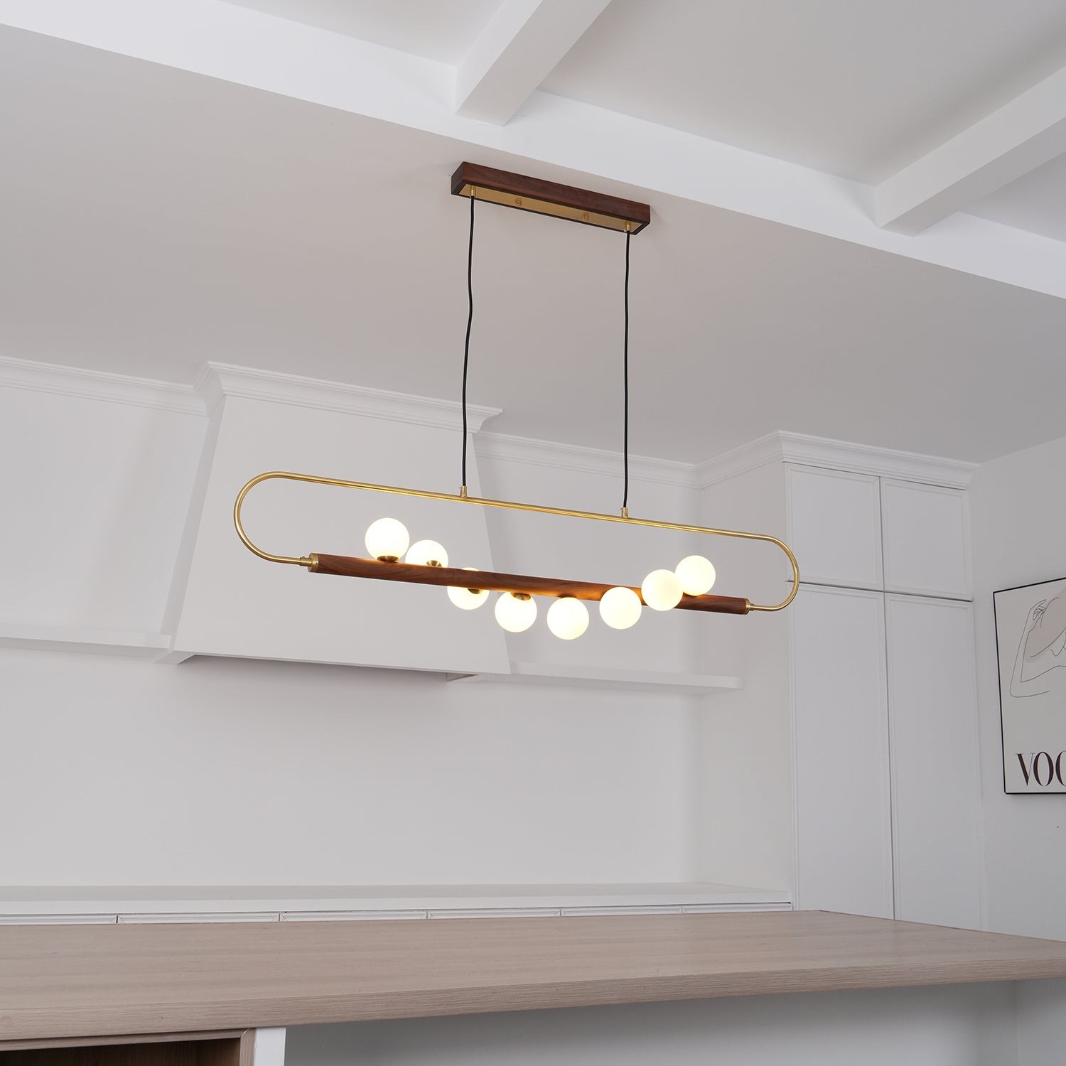 Modern Walnut Simple Chandelier K522