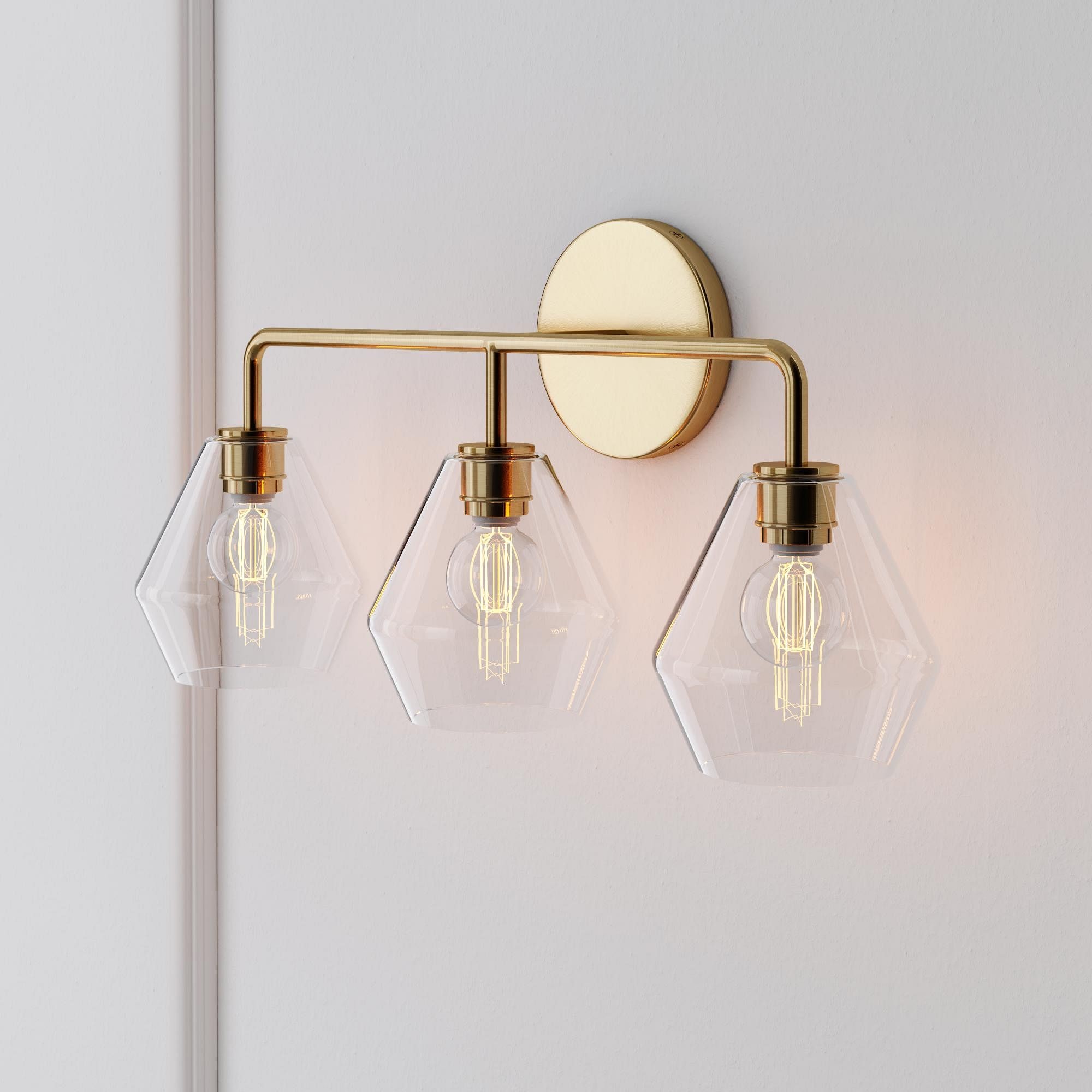 Merin Multi Head Dressing Table Wall Lamp - Metal And Glass Sculptural Lamp K1240