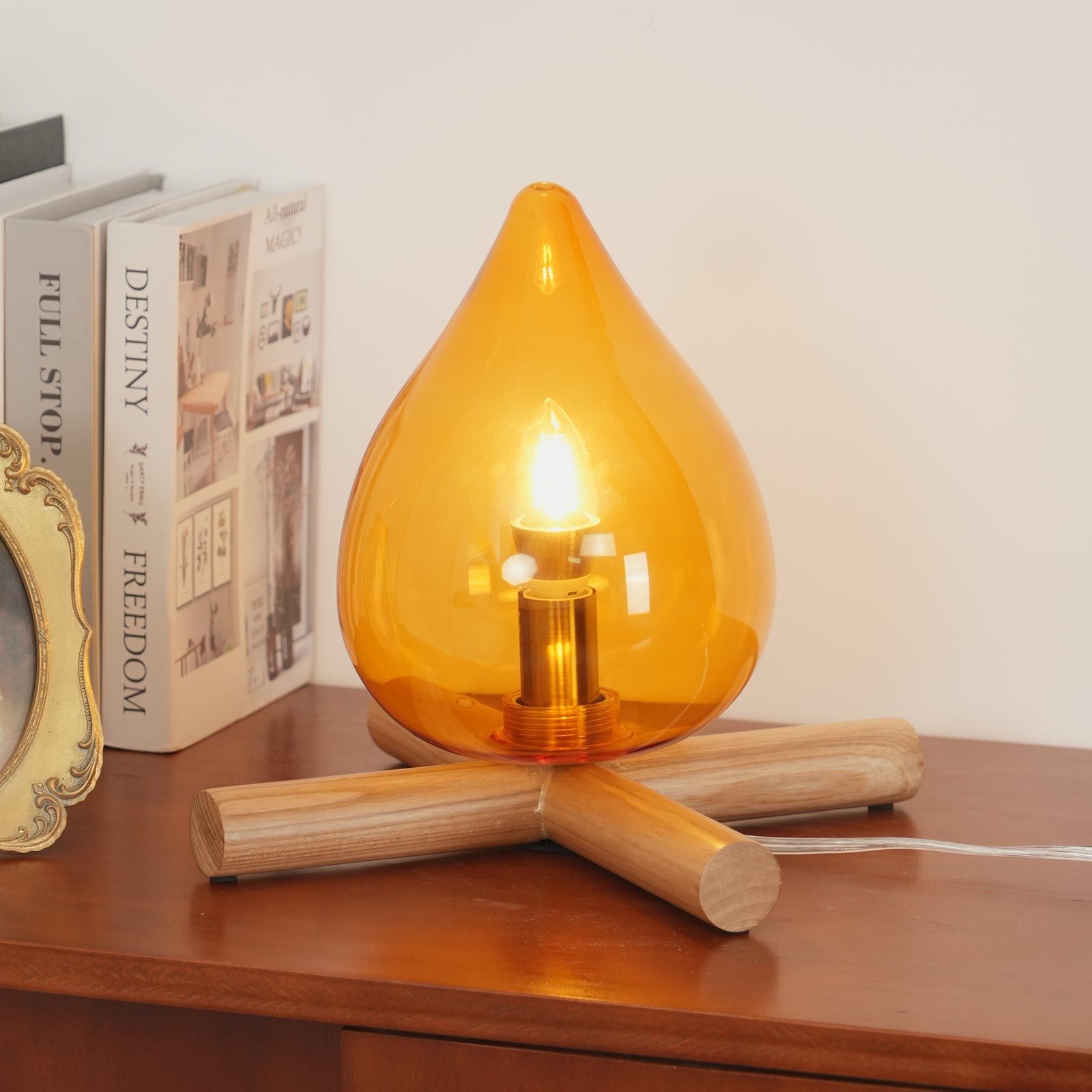 Funny Fire Shape Small Flame Table Lamp K381