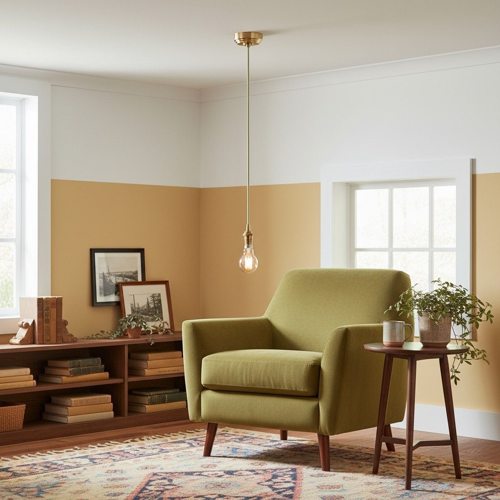 Plaitar Modern Brass Pendant Light - Minimalist Ceiling Fixture with Braided Cord for Hallways K1963