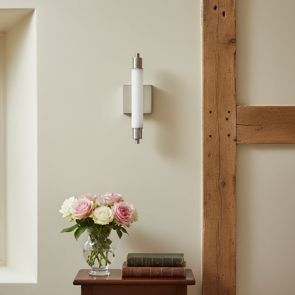 Ornato Luxe Modern Vanity Sconce - Art Deco Wall Light with Cylinder Shade K1520