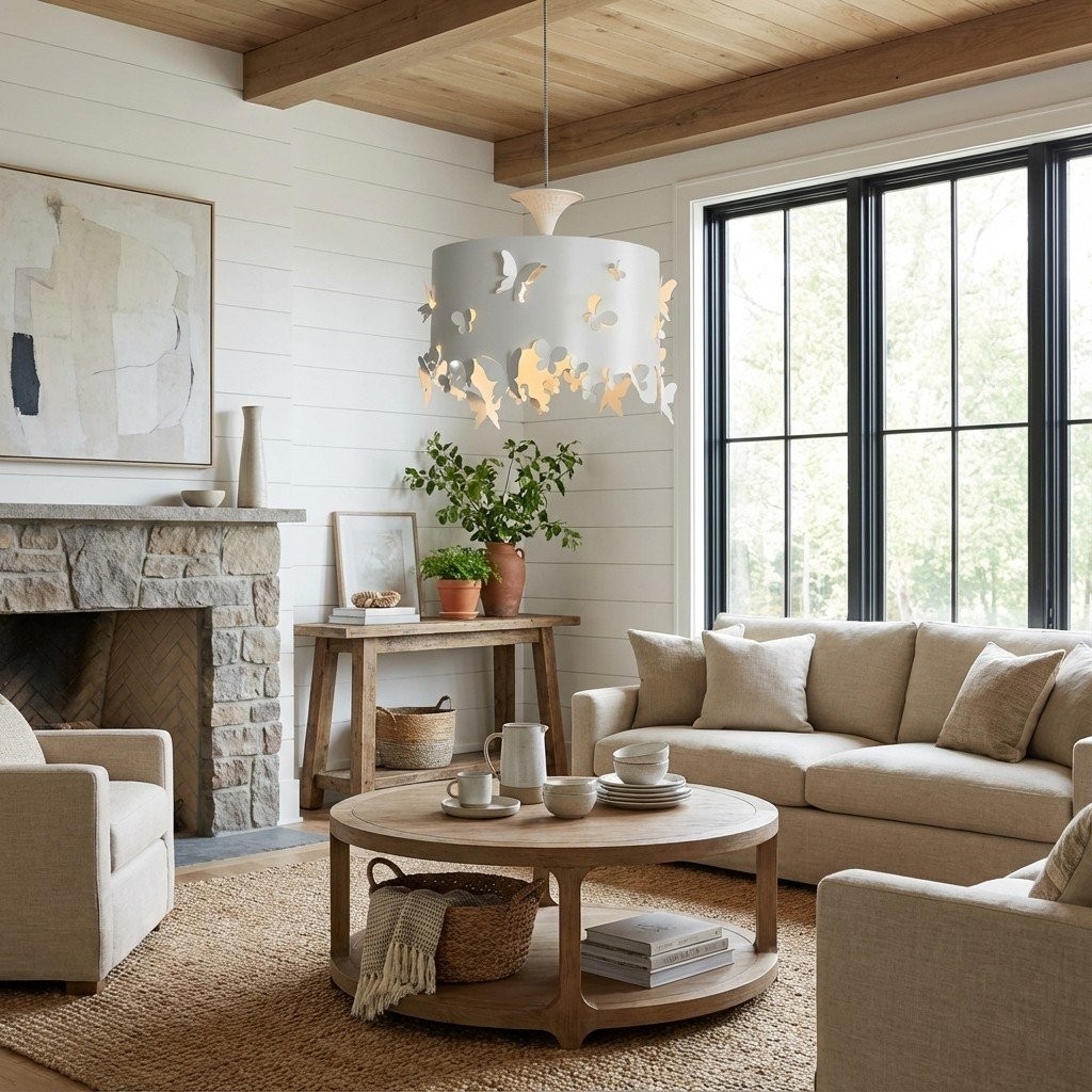 Alaria Sculptural Ambient Pendant Light - Modern Butterfly Lighting for Living Room K2084