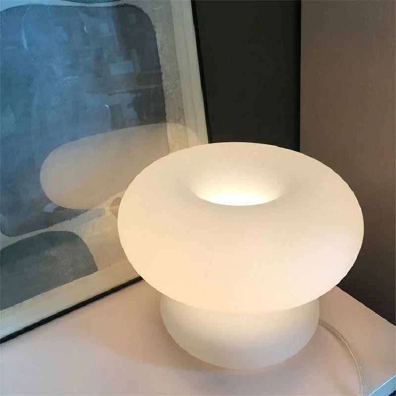 Minimalist Bauhaus White Mushroom Table Lamp K22