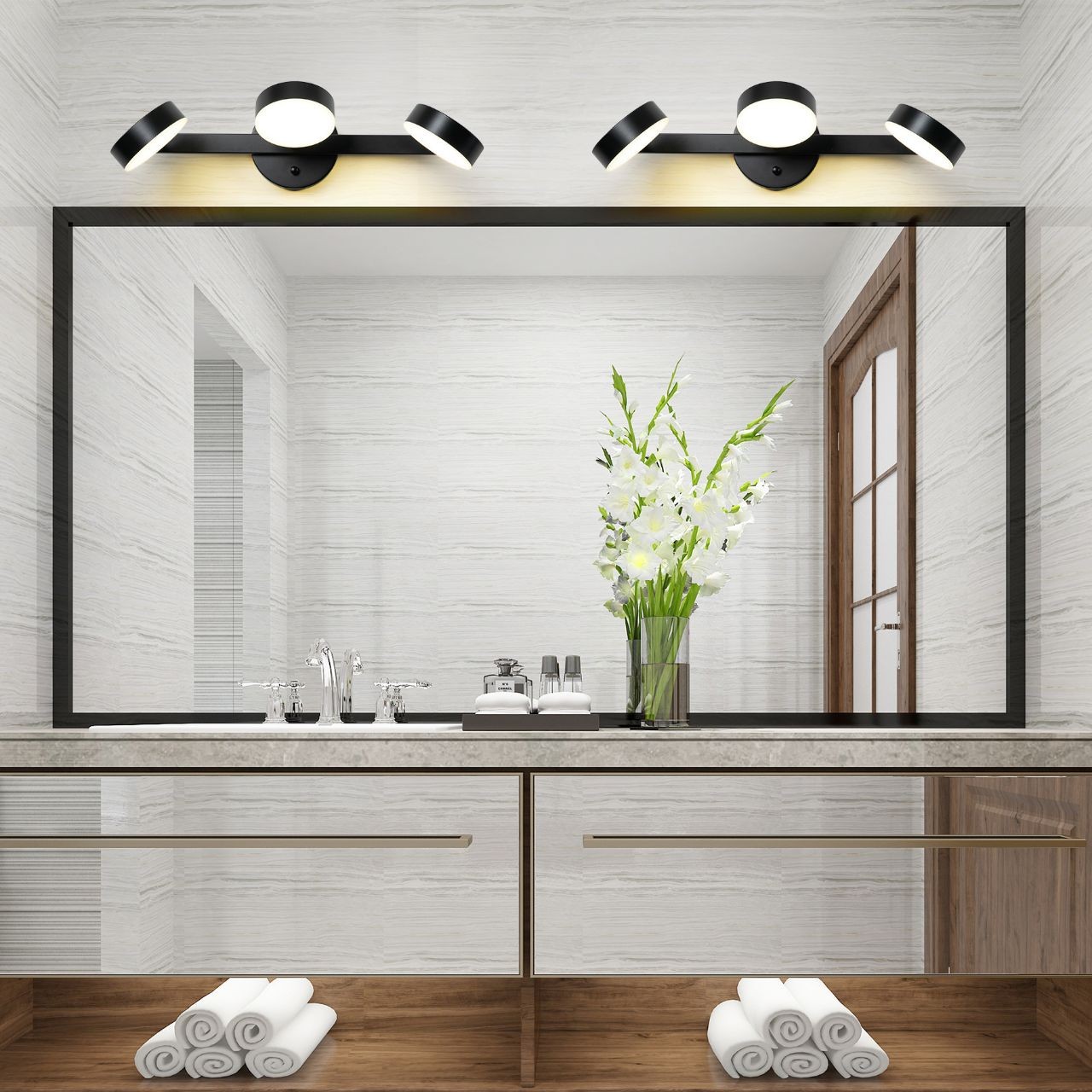 Modern Adjustable Multi Round Heads Bathroom Vanity Wall Light K117