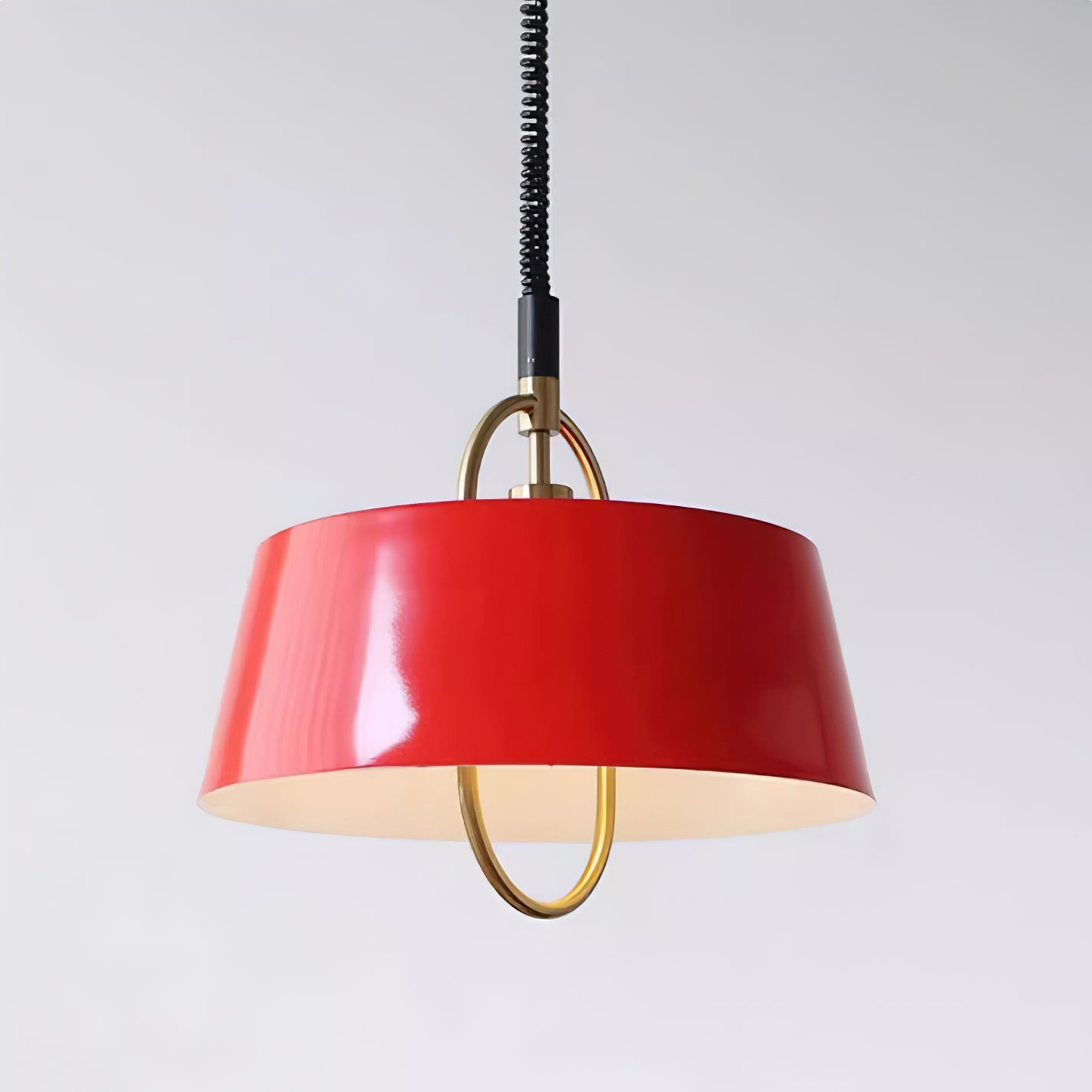 Retro Classic Drum Shaped Retractable Metal Pendant Lamp K233