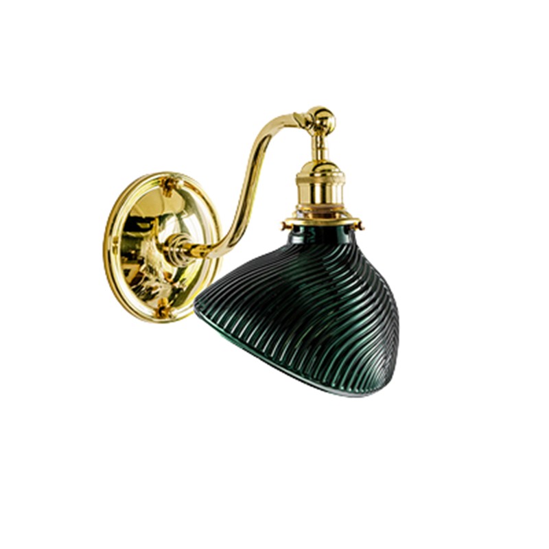 Retro Brass Glass Wall Lamp