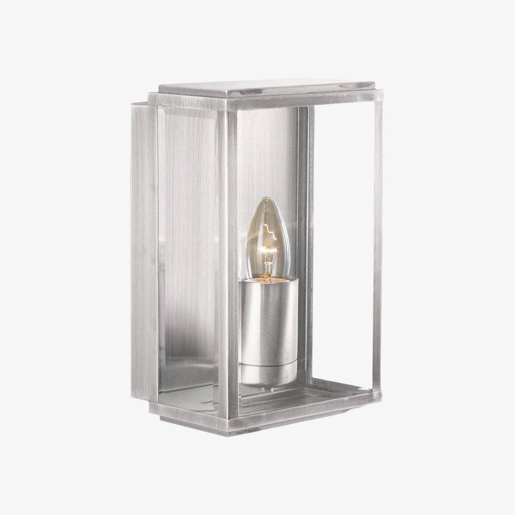 Boxar Outdoor Wall Lantern - Metal Frame and Clear Glass for Porches K1987