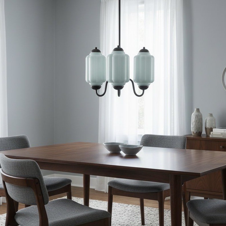 3 Lights Eloise Glass Chandelier for Living Room K947