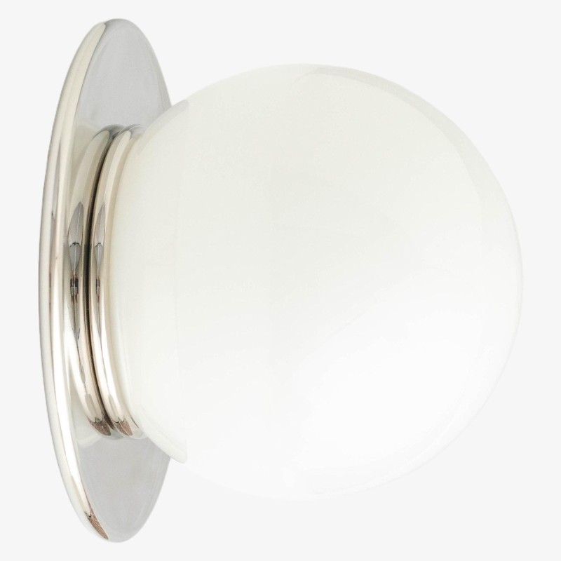 Glorica Glass Solid Brass Vanity Sconce - Compact Flush Mount Globe Light K1511