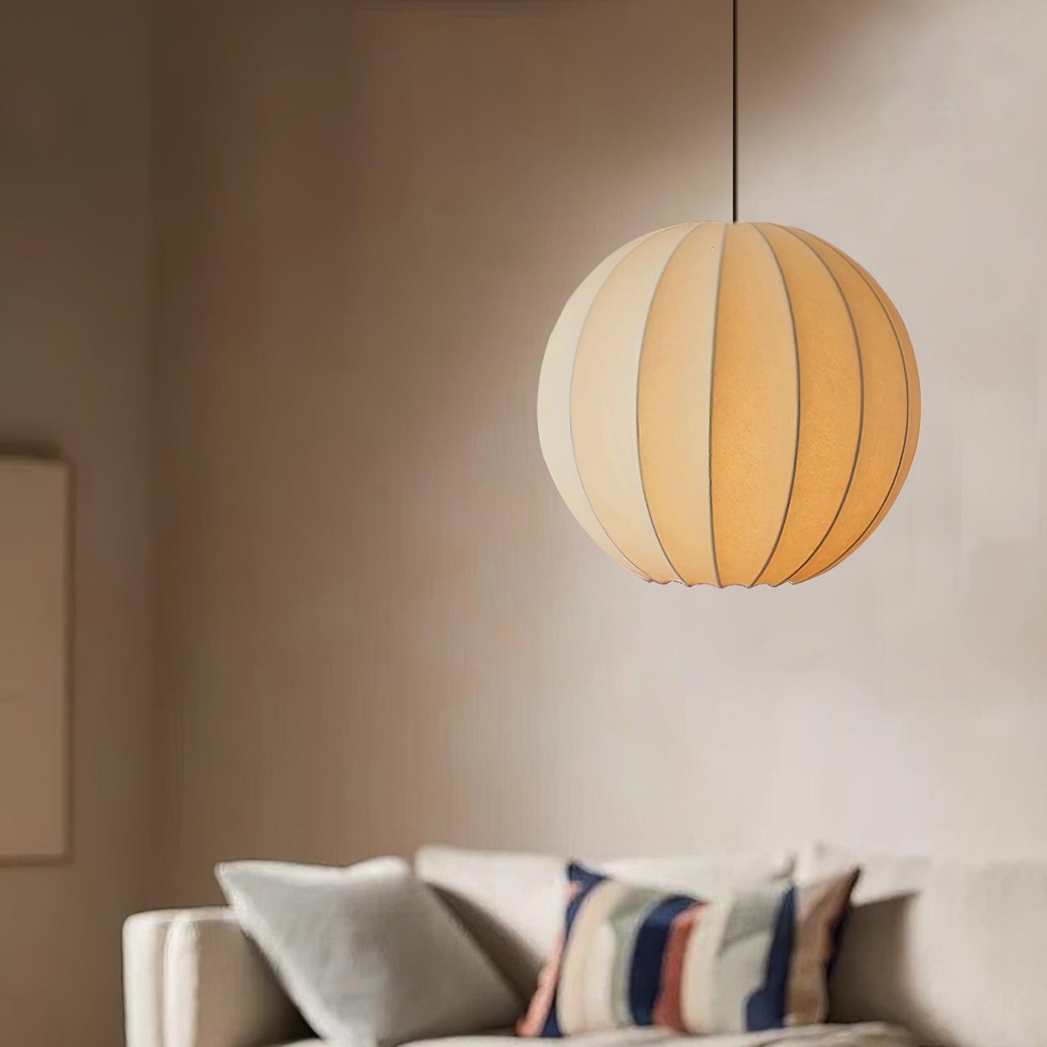 Creative Japanese Minimalist Silk Pendant Lamp For Restaurant K438