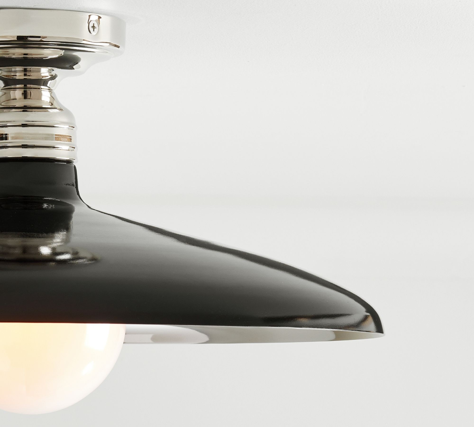 Forvara Farmhouse Metal Flush Mount Light - Black or White Ceiling Lamp K1332