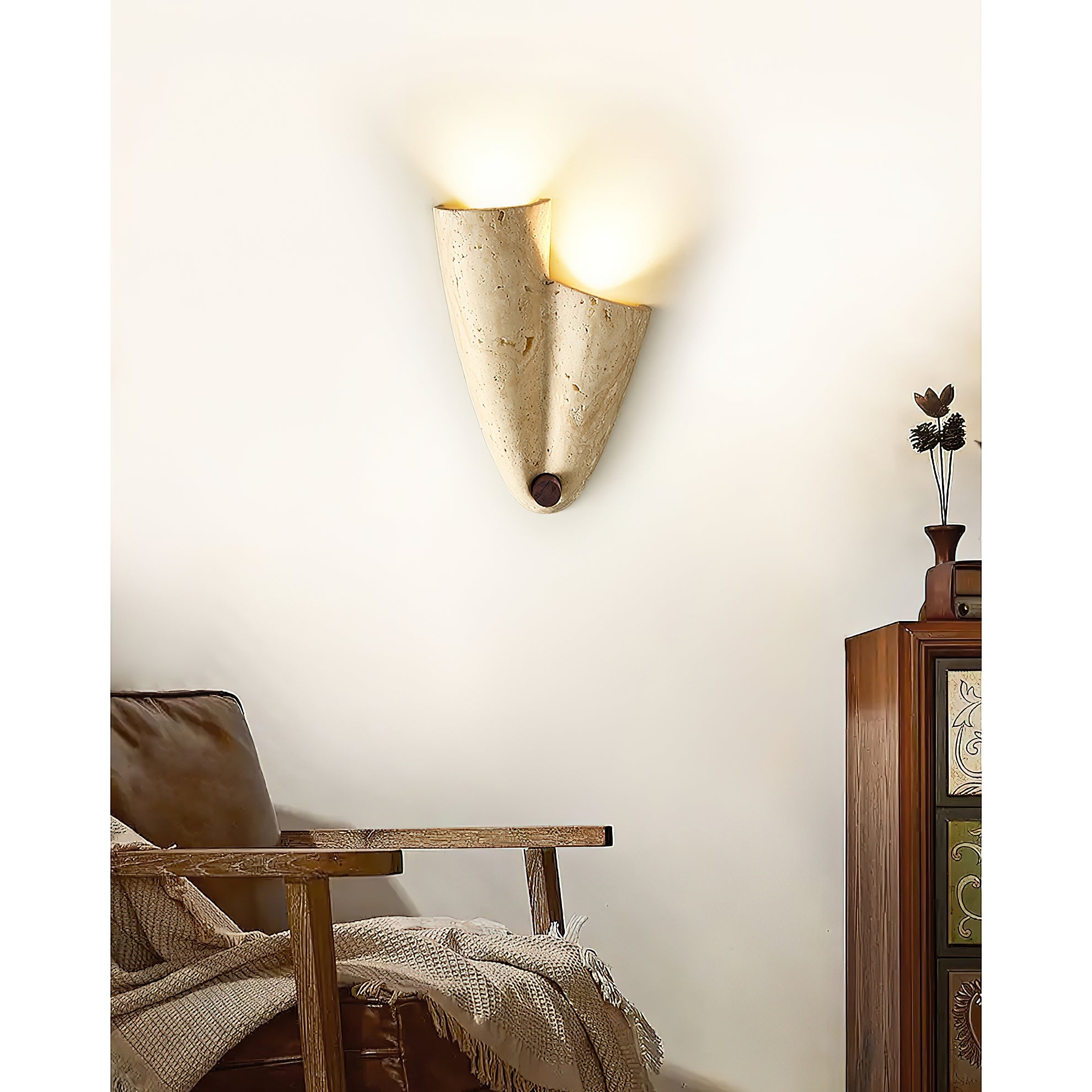 Pearlmont Travertine Wall Lamp D764