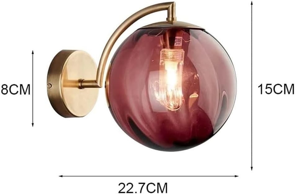 Modern Glass Multi-Color Spherical Gold Lamp Pole Wall Lamp K518