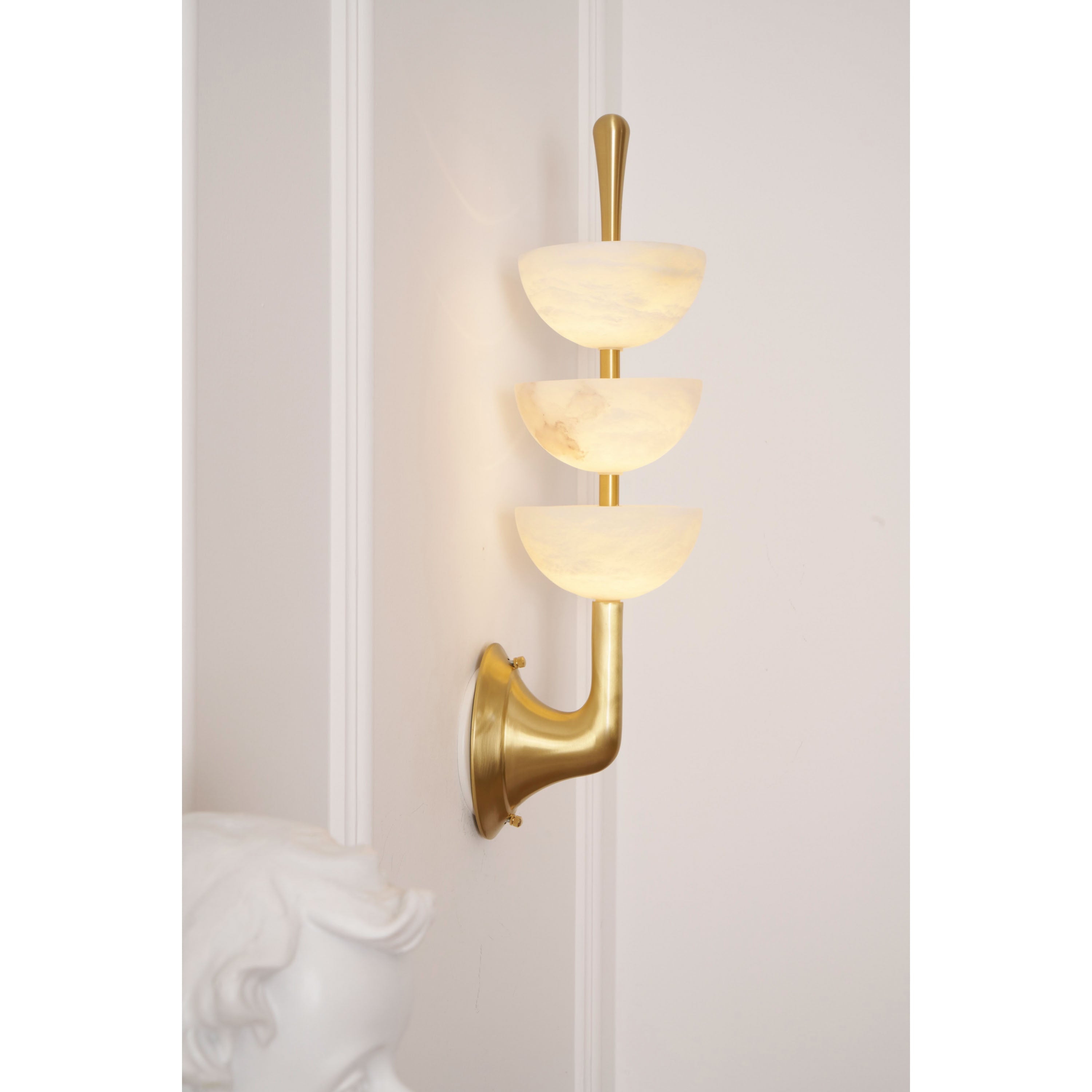 Triple Alabaster Wall Lamp D565